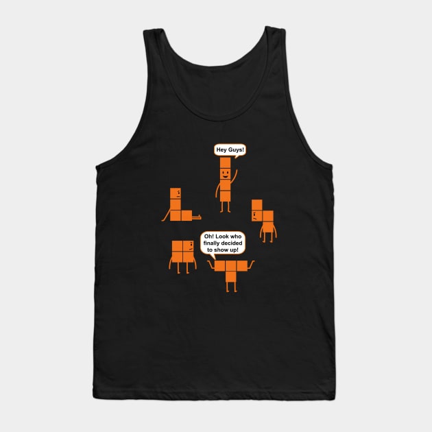 Brick Game Missing Piece Tank Top by Printadorable